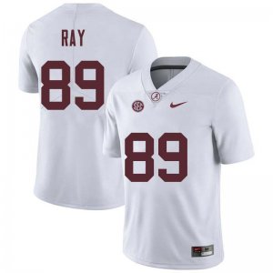 NCAA Men's Alabama Crimson Tide #89 LaBryan Ray Stitched College Nike Authentic White Football Jersey VL17A12ZH